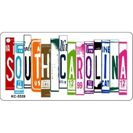 SMART BLONDE South Carolina License Plate Tag Art Metal Novelty Aluminum Key Chain KC-5539